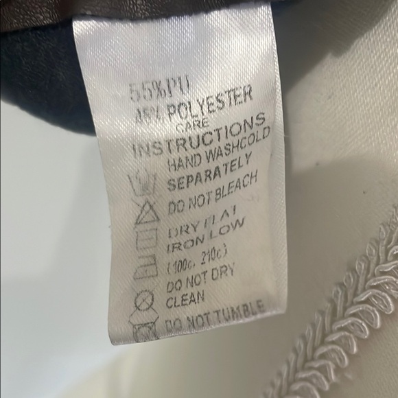 FAUX LEATHER DARK CHOCOLATE TASVE TOP - Picture 7 of 7